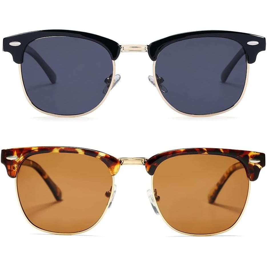 Pro Acme Semi-Rimless Polarized Sunglasses UV 400 Protection for Women Men